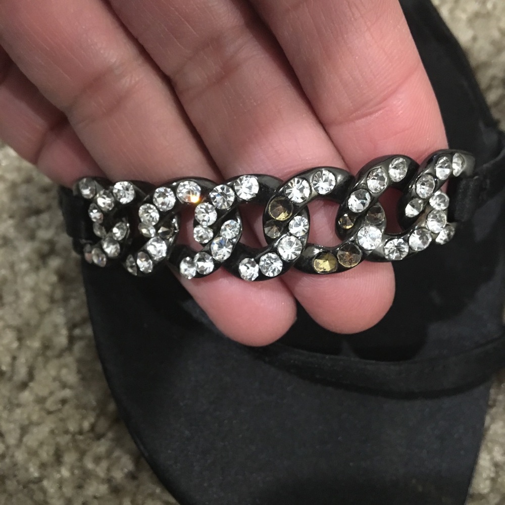 Calvin Klein Rhinestone Sandals Heels Size 10 - Picture 7 of 8